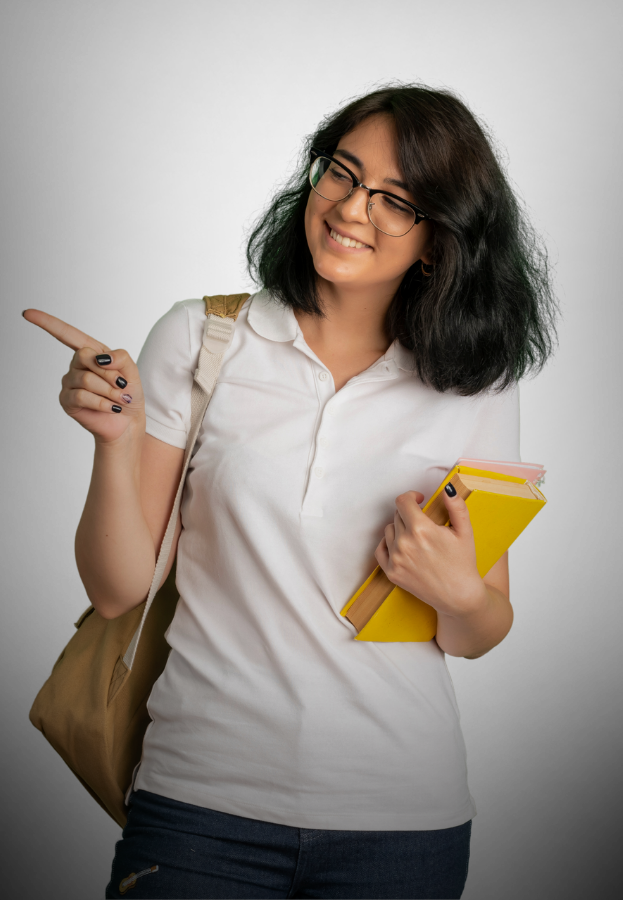 Student preparing for her future in Germany through German language training