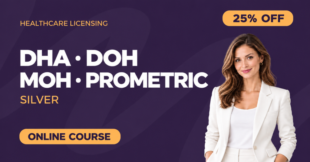 DHA, DOH, MOH & Prometric – Silver