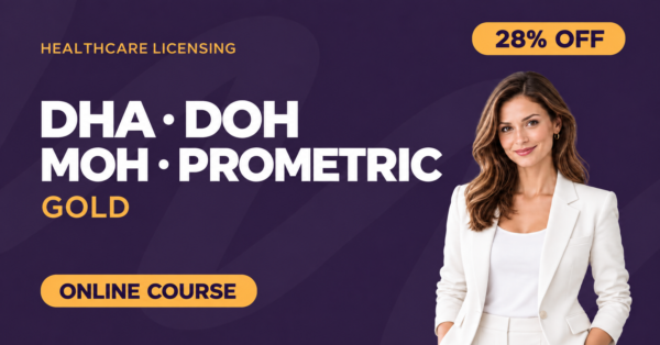 DHA, DOH, MOH & Prometric – Gold