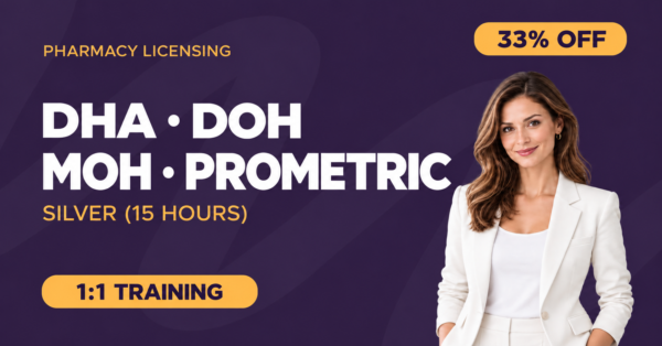 Pharmacy DHA, DOH, MOH & Prometric – Silver